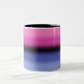 グラデーション全視覚プライドフラグ – 全視覚フラグ ツートーンマグカップ (中央)