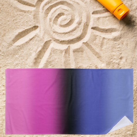 グラデーション全視覚プライドフラグ – 全視覚フラグ ビーチタオル