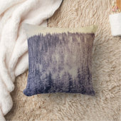 グラデーション冬の風景 クッション (ブランケット)