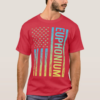 グラデーション国旗02ユーフォニウム Tシャツ