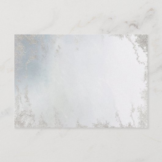 グラデーション埃の多い青い霜の付いたホイル結婚の情報 エンクロージャーカード (裏面)