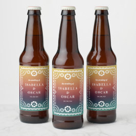 グラデーション夕日パペルインスパイアピカド結婚ズ ビールラベル