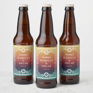 グラデーション夕日パペルインスパイアピカド結婚ズ ビールラベル