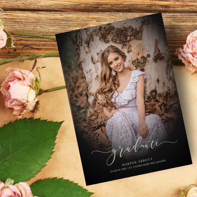 グラデーション大学院エレガント写真筆跡 (クリエイターアップロード済み)