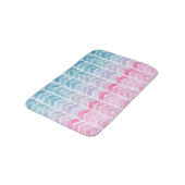 グラデーション山形:水色ヘリンボーンパターン。 バスマット (アングル)