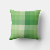 グラデーション市松模様にブロック緑トーン装飾用クッション クッション (裏面)
