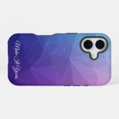 グラデーション幾何学ケース – 名前を追加 iPhone 16ケース (裏面横)