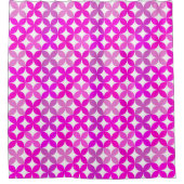 グラデーション幾何学シームレスパターン シャワーカーテン (正面)