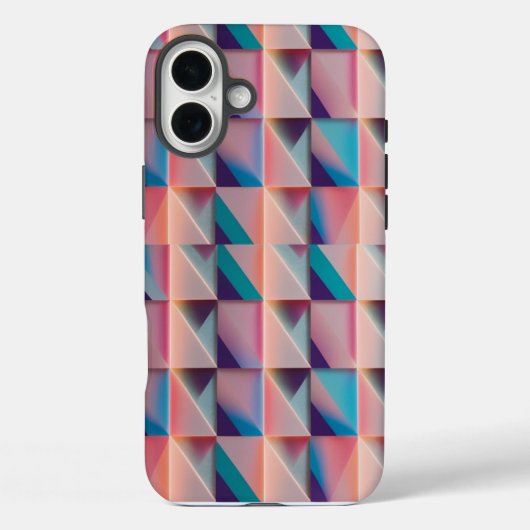 グラデーション幾何学抽象iPhone 16 Plusケース Case-Mate iPhoneケース (裏面)