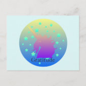 「グラデーション感謝の言葉でユニコーン」 ポストカード (正面)