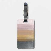 グラデーション抽象芸術水の色のストライプ薄紫 ラゲッジタグ (裏面縦)