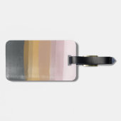 グラデーション抽象芸術水の色のストライプ薄紫 ラゲッジタグ (裏面横)