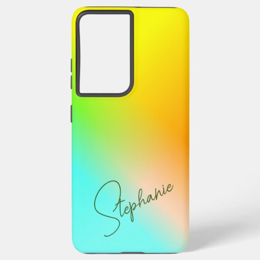 グラデーション数々の色の SAMSUNG GALAXYケース (裏面)