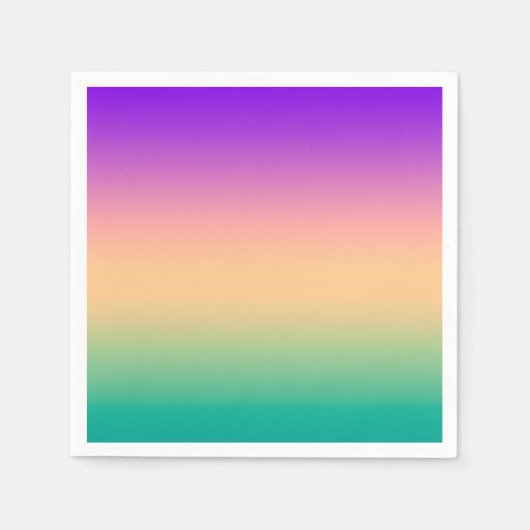 グラデーション数々の色 スタンダードカクテルナプキン (正面)