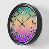グラデーション数々の色 壁時計 (傾斜)