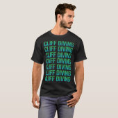 グラデーション文字クリフダイビング Tシャツ (正面フル)