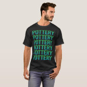 グラデーション文字陶芸陶芸家 Tシャツ (正面フル)