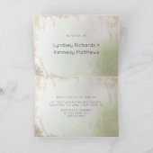 グラデーション春グリーン金ゴールドカップルウェディングシャワー 招待状 (内部)