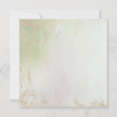 グラデーション春グリーン金ゴールドスクエア婚約パーティ 招待状 (裏面)