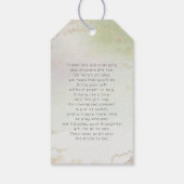 グラデーション春緑金箔ブライダル表示シャワー ギフトタグ (裏面)