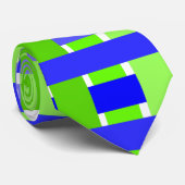 グラデーション格子縞青のネックタイ ネクタイ (ロール)