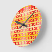 グラデーション格子 ラウンド壁時計 (傾斜)