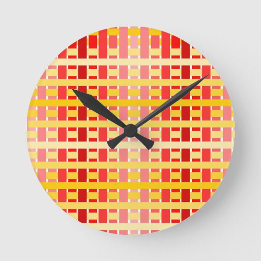 グラデーション格子 ラウンド壁時計 (正面)