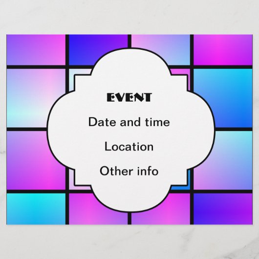 グラデーション正方形パターン チラシ (正面)