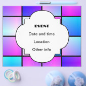 グラデーション正方形パターン チラシ (シングル)