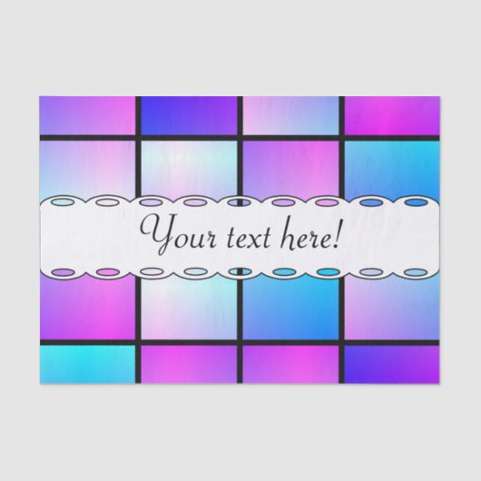 グラデーション正方形パターン 薄葉紙 (正面)