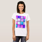 グラデーション正方形パターン Tシャツ (正面フル)