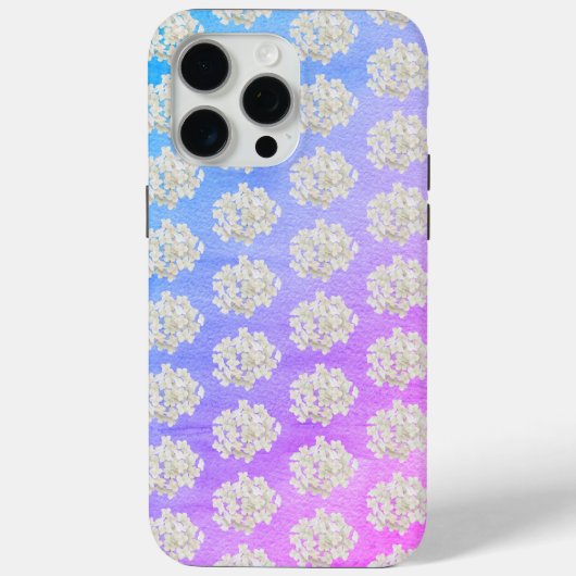 グラデーション水彩 白いアジサイ Case-Mate iPhoneケース (裏面)