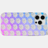 グラデーション水彩 白いアジサイ Case-Mate iPhoneケース (裏面 (横))