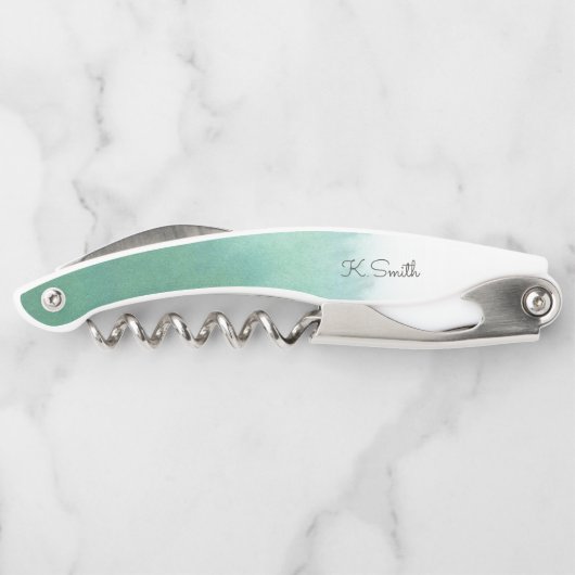 グラデーション水色のモノグラム ソムリエナイフ (裏面)