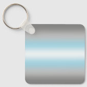 グラデーション減光プライドフラグ – Demiboyフラグ キーホルダー (正面)