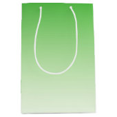 グラデーション濃い緑から薄い緑への抱き枕 ミディアムペーパーバッグ (正面)