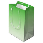 グラデーション濃い緑から薄い緑への抱き枕 ミディアムペーパーバッグ (裏面アングル)