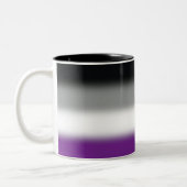 グラデーション無性プライドフラグ – カラフル ACEフラグ ツートーンマグカップ (左)