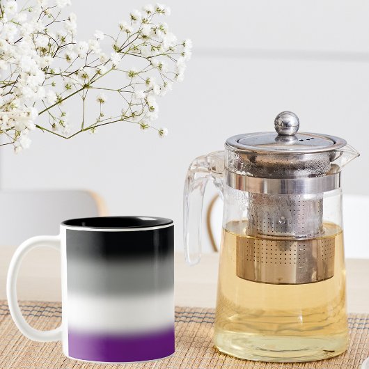 グラデーション無性プライドフラグ – カラフル ACEフラグ ツートーンマグカップ