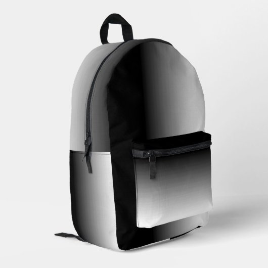 グラデーション白から黒 プリントバックパック (裏面左端)