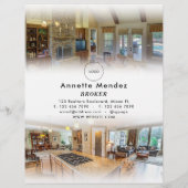 グラデーション白エレガントプロフェッショナル現実 チラシ (裏面)