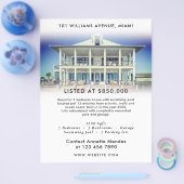 グラデーション白エレガントプロフェッショナル現実 チラシ (シングル)