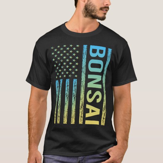 グラデーション盆栽 Tシャツ (正面)