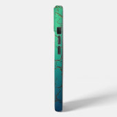 グラデーション緑から青の色モノグラムケースメイトi Case-Mate iPhoneケース (裏面 / 左)