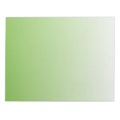 グラデーション緑と白 ノートパッド (正面)