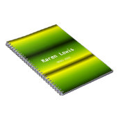 グラデーション緑と黄色 ノートブック (右側)