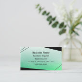 グラデーション緑と黒の抽象芸術事業 名刺 (スタンド正面)
