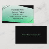 グラデーション緑と黒の抽象芸術事業 名刺 (正面/裏面)