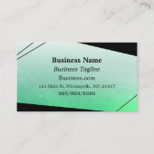 グラデーション緑と黒の抽象芸術事業 名刺 (正面)