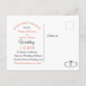 グラデーション緑の写真日付のはがきを保存 案内ポストカード (裏面)